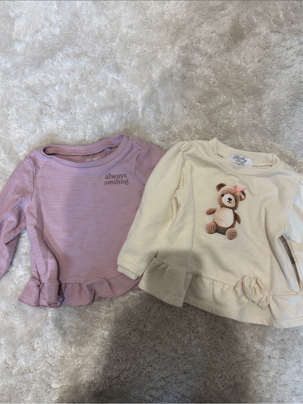 2 Long Sleeve Tops - 12M